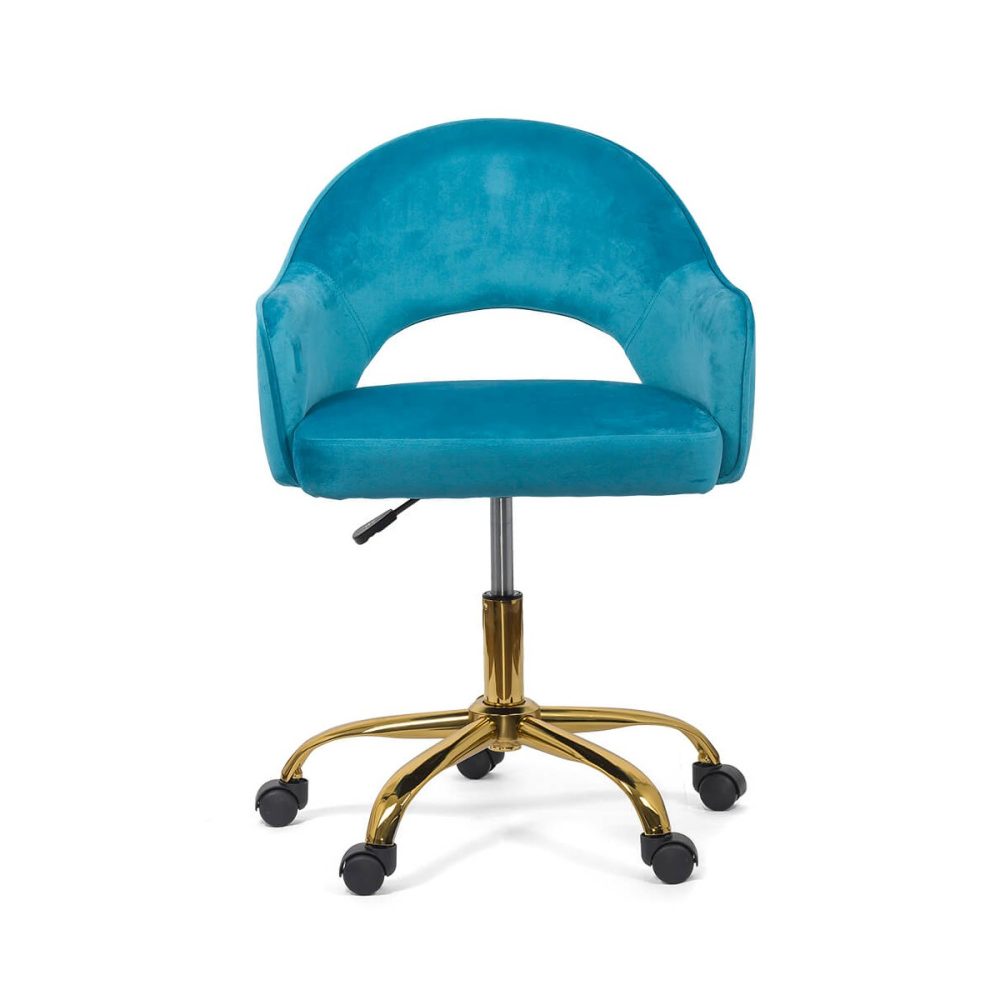 Scaun birou catifea OFF 640 bleu