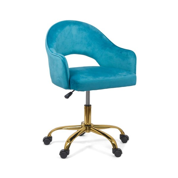 Scaun birou catifea OFF 640 bleu