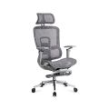 Scaun birou ergonomic gri din mesh cu tetieră reglabilă, brațe 4D și șezut culisant SYYT 9520 - imaginea 1