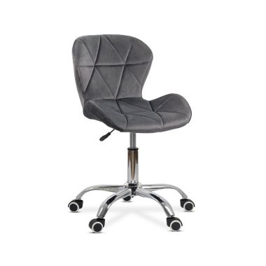 Scaun de birou din catifea rotativ OFF 334 gri