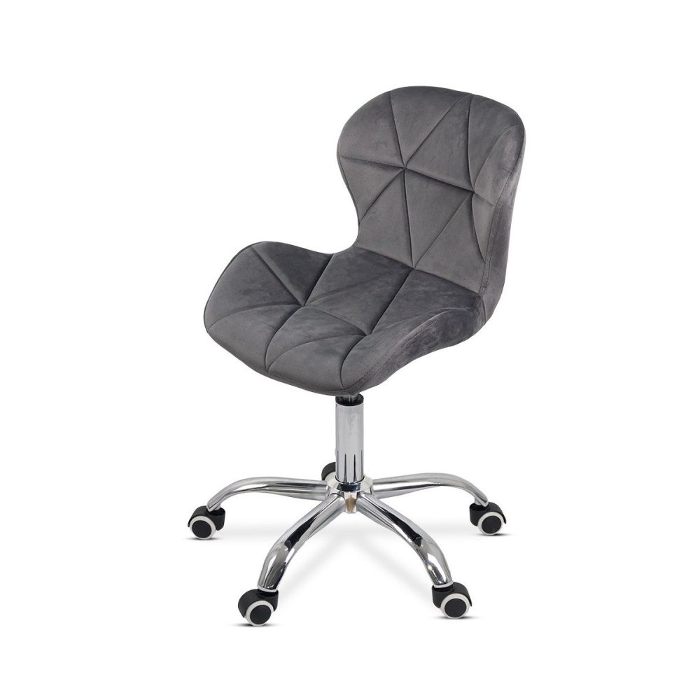 Scaun de birou din catifea rotativ OFF 334 gri
