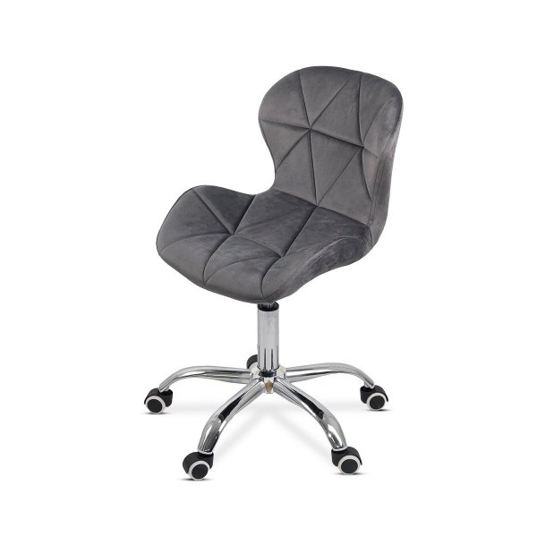 Scaun de birou din catifea rotativ OFF 334 gri