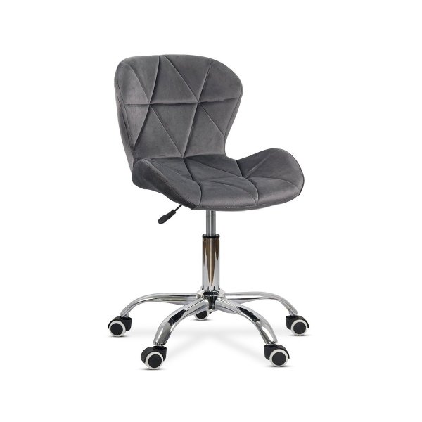 Scaun de birou din catifea rotativ OFF 334 gri