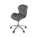 Scaun de birou din catifea rotativ OFF 334 gri - imaginea 2