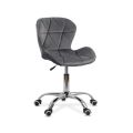Scaun de birou din catifea rotativ OFF 334 gri