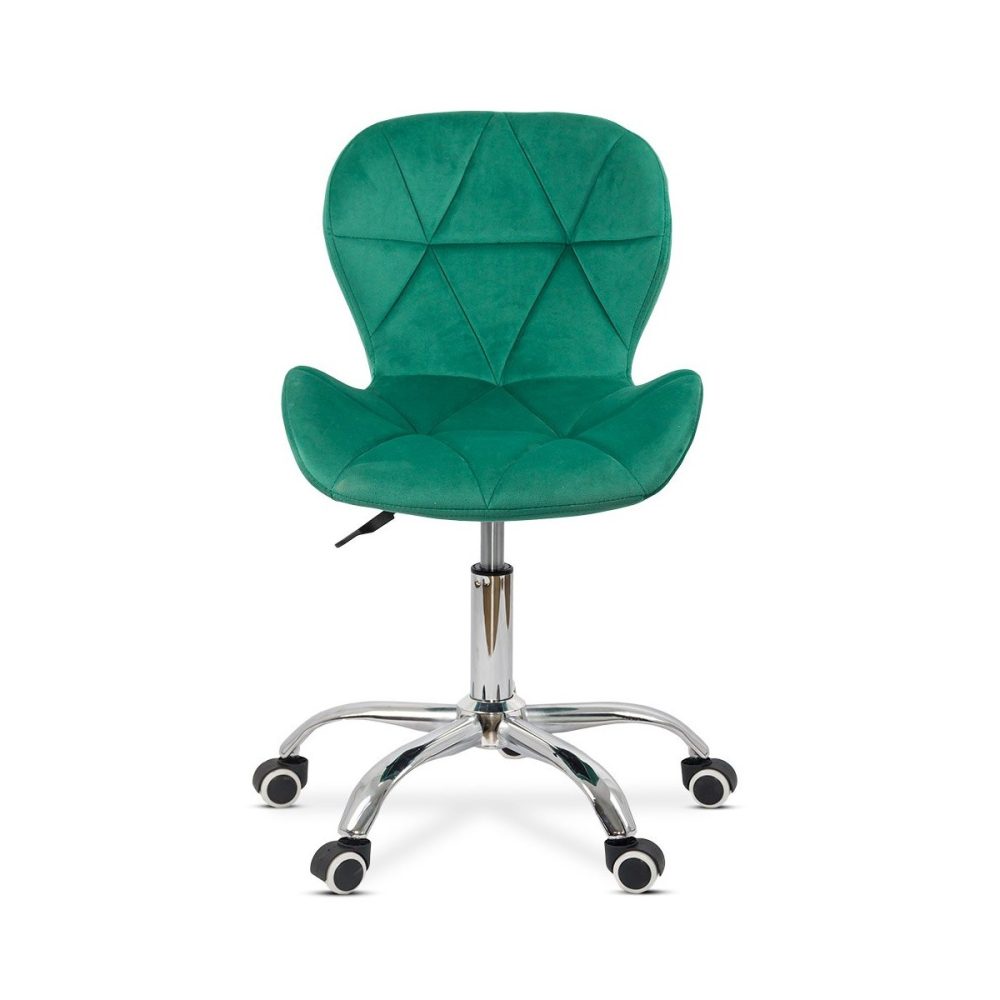 Scaun de birou din catifea rotativ OFF 334 verde