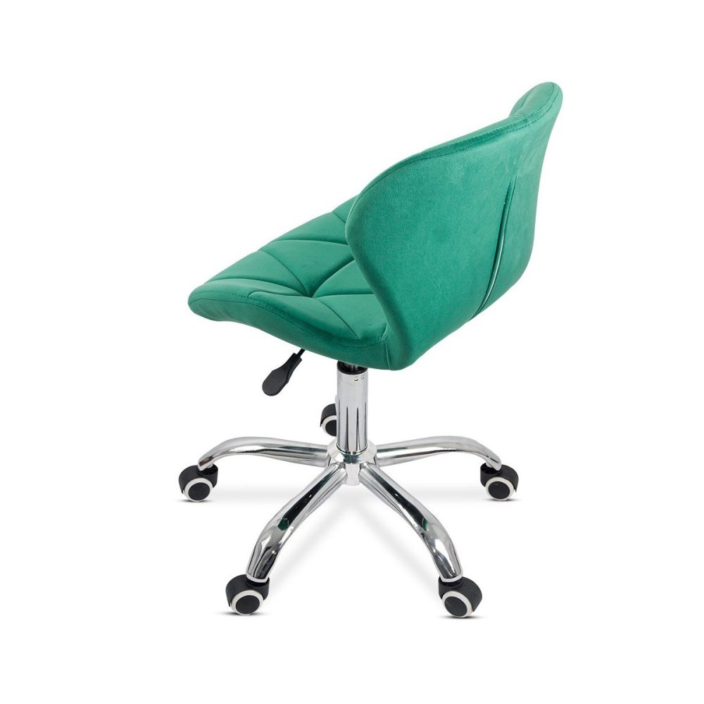 Scaun de birou din catifea rotativ OFF 334 verde
