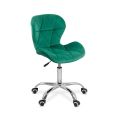 Scaun de birou din catifea rotativ OFF 334 verde