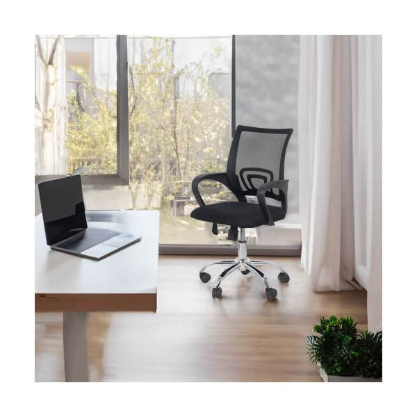 Scaun de birou din mesh si rotativ OFF 619 negru