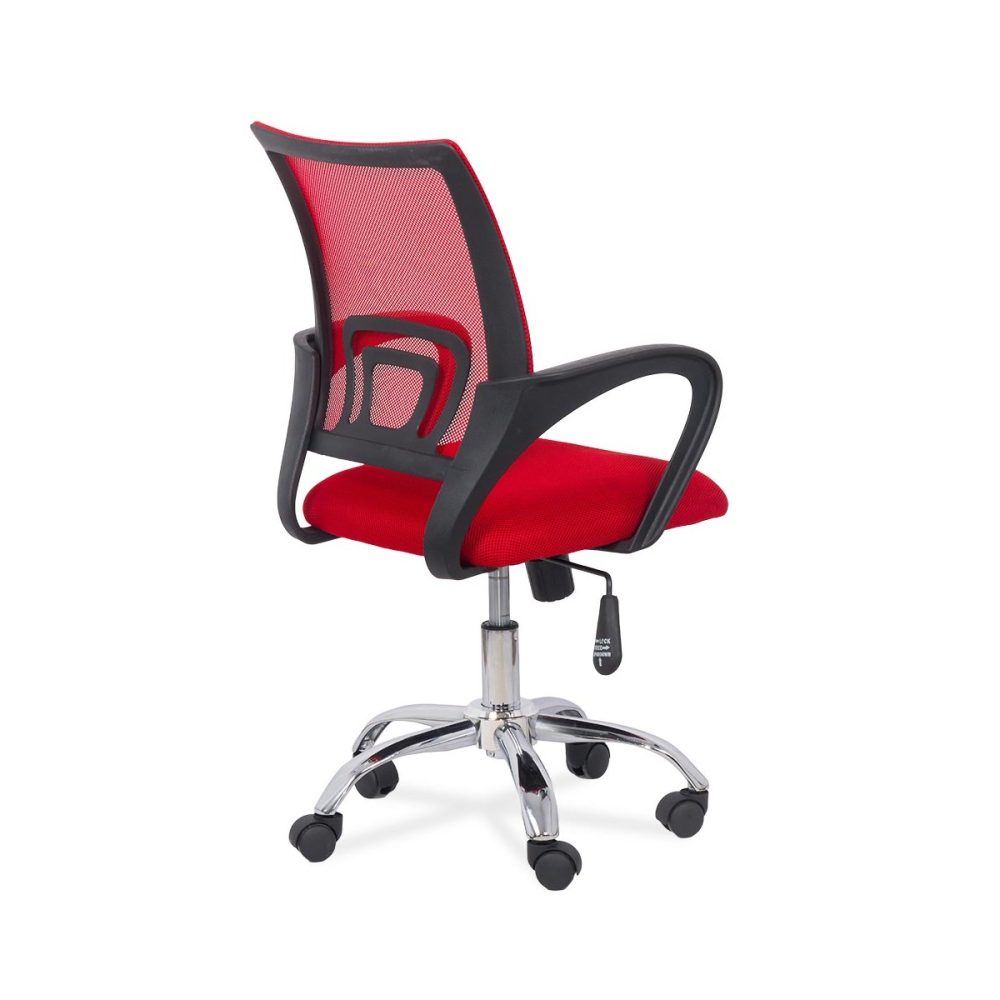 Scaun de birou din mesh si rotativ OFF 619 rosu