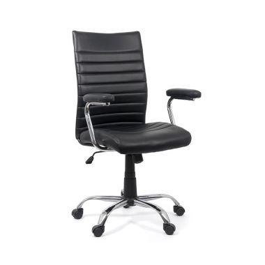 Scaun de birou din piele ecologica OFF 338 negru