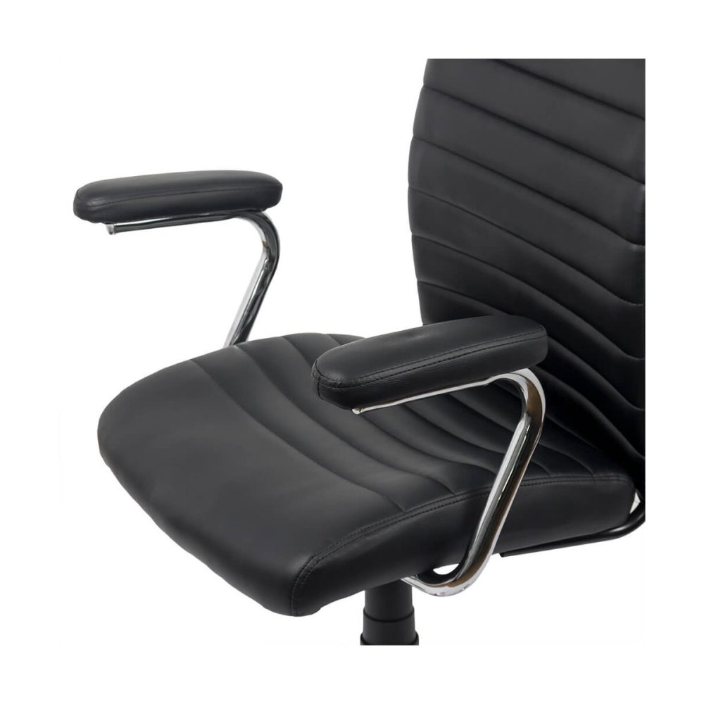 Scaun de birou din piele ecologica OFF 338 negru