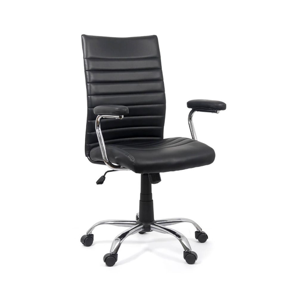 Scaun de birou din piele ecologica OFF 338 negru