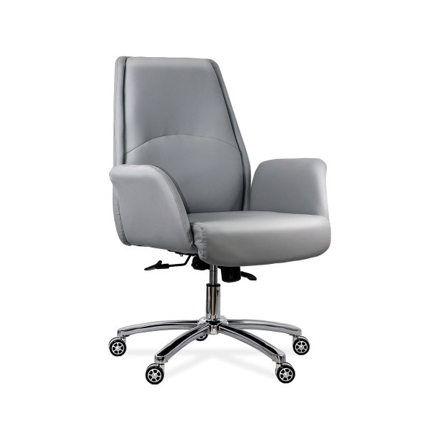 Scaun de birou din piele ecologica REZISTENT 200 KG OFF 800 gri