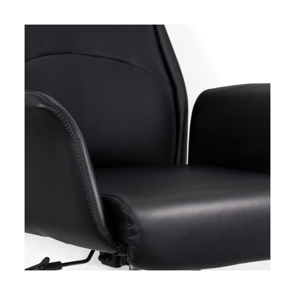 Scaun de birou din piele ecologica REZISTENT 200 KG OFF 800 negru