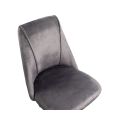 Scaun de birou elegant din catifea si baza aurie OFF 642 gri - imaginea 3