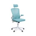 Scaun de birou ergonomic cu spatar inalt, suport lombar si cotiere rabatabile OFF 336 bleu