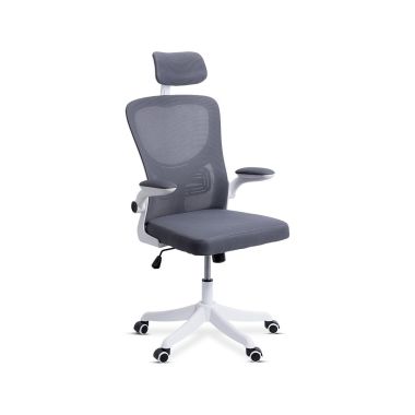 Scaun de birou ergonomic cu spatar inalt, suport lombar si cotiere rabatabile OFF 336 gri