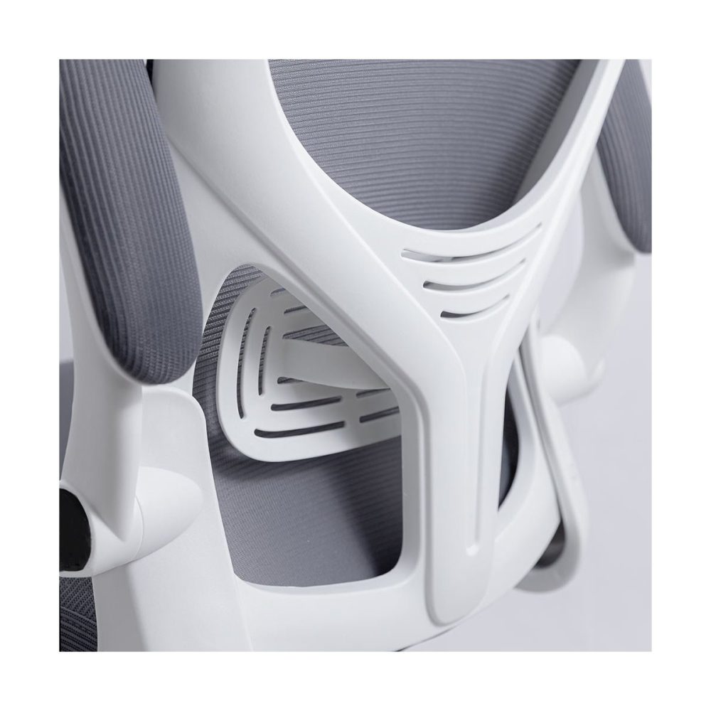 Scaun de birou ergonomic cu spatar inalt, suport lombar si cotiere rabatabile OFF 336 gri
