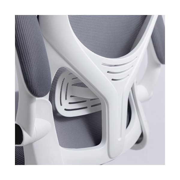 Scaun de birou ergonomic cu spatar inalt, suport lombar si cotiere rabatabile OFF 336 gri