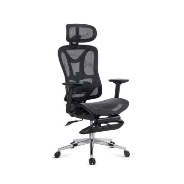 Scaun de birou ergonomic negru cu suport lombar și brate reglabile 3D SYYT 9519