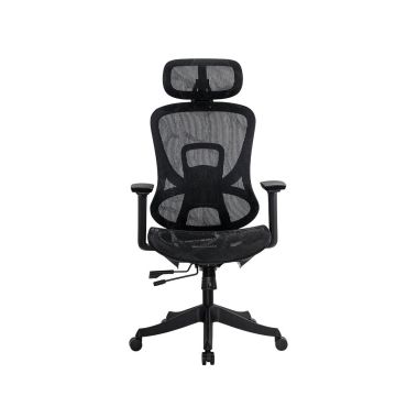 Scaun de birou ergonomic negru din mesh cu brațe reglabile 3D SYYT 9518