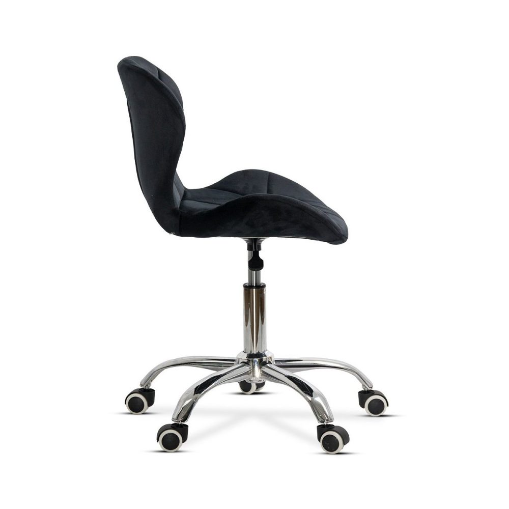 Scaun de birou negru, catifea, rotativ OFF 334
