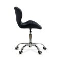 Scaun de birou negru, catifea, rotativ OFF 334 - imaginea 2