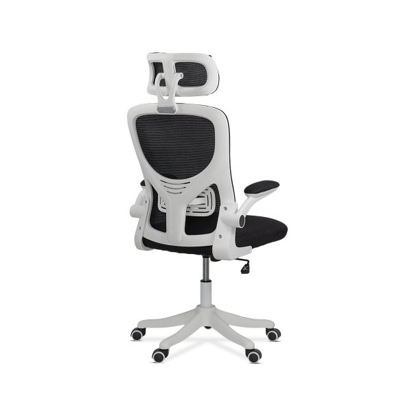 Scaun de birou negru ergonomic cu suport lombar si tetiera reglabila OFF 336
