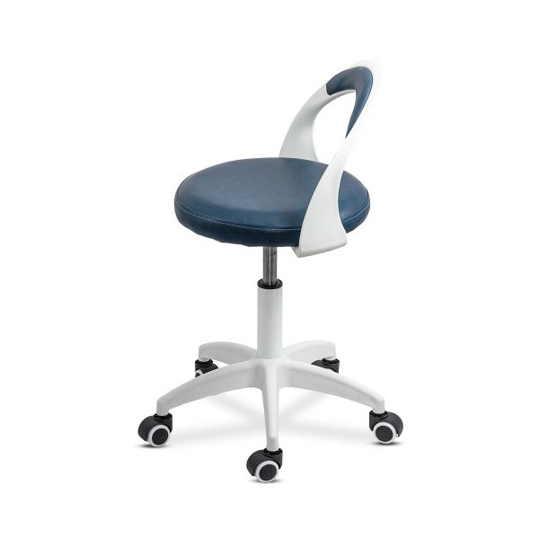 Scaun de birou operativ rotativ din piele eco OFF 1021 albastru