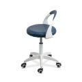 Scaun de birou operativ rotativ din piele eco OFF 1021 albastru - imaginea 2