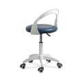 Scaun de birou operativ rotativ din piele eco OFF 1021 albastru - imaginea 3