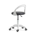 Scaun de birou operativ rotativ din piele eco OFF 1021 gri - imaginea 3
