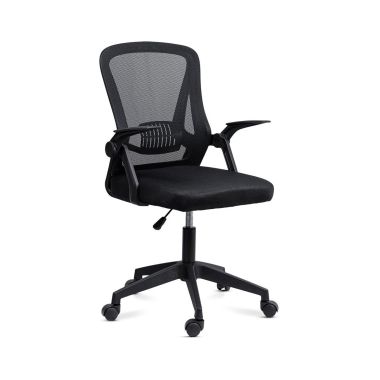 Scaun de birou pentru copii din mesh cu suport lombar OFF 433 negru