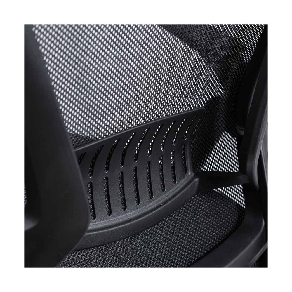 Scaun de birou pentru copii din mesh cu suport lombar OFF 433 negru