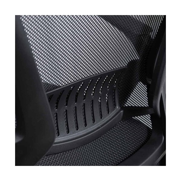 Scaun de birou pentru copii din mesh cu suport lombar OFF 433 negru
