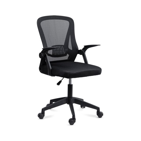 Scaun de birou pentru copii din mesh cu suport lombar OFF 433 negru