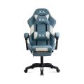 Scaun de gaming bleu OFF 295 din stofa cu spatar rabatabil - imaginea 2