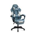 Scaun de gaming bleu OFF 295 din stofa cu spatar rabatabil - imaginea 1