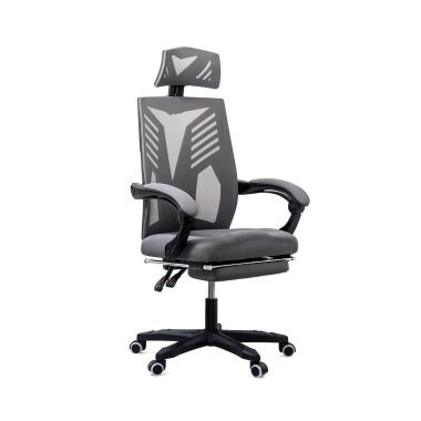 Scaun de gaming cu suport pentru picioare OFF 427 gri