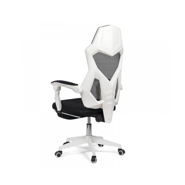 Scaun de gaming ergonomic cu suport de picioare OFF 424 alb