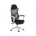 Scaun de gaming ergonomic cu suport de picioare OFF 424 alb - imaginea 1