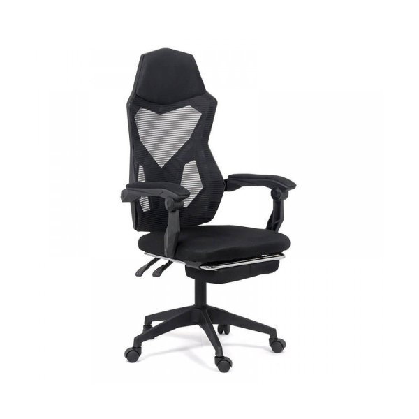 Scaun de gaming ergonomic cu suport de picioare OFF 424 negru