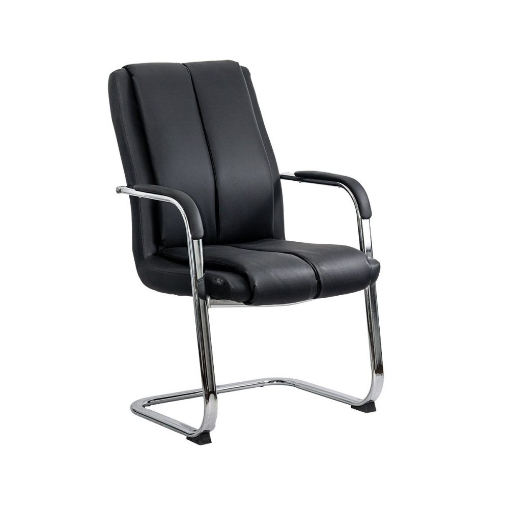 Scaun de vizitatori cadru cromat OFF 8117 negru