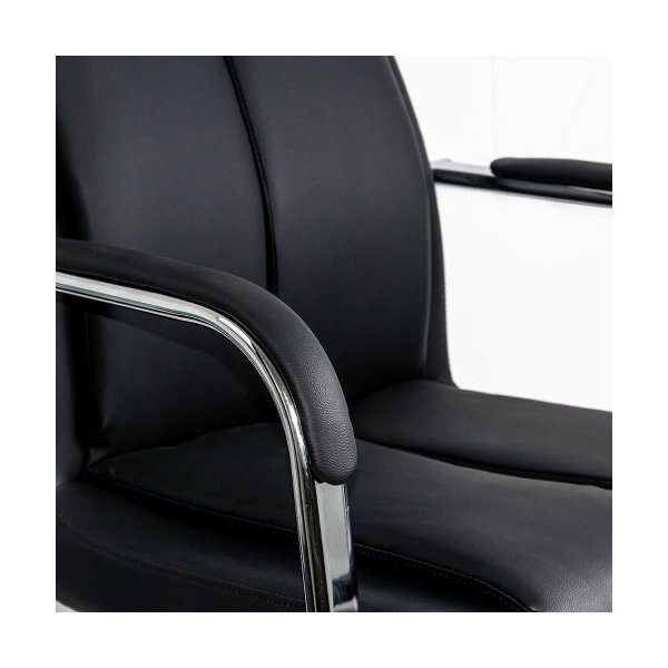 Scaun de vizitatori cadru cromat OFF 8117 negru