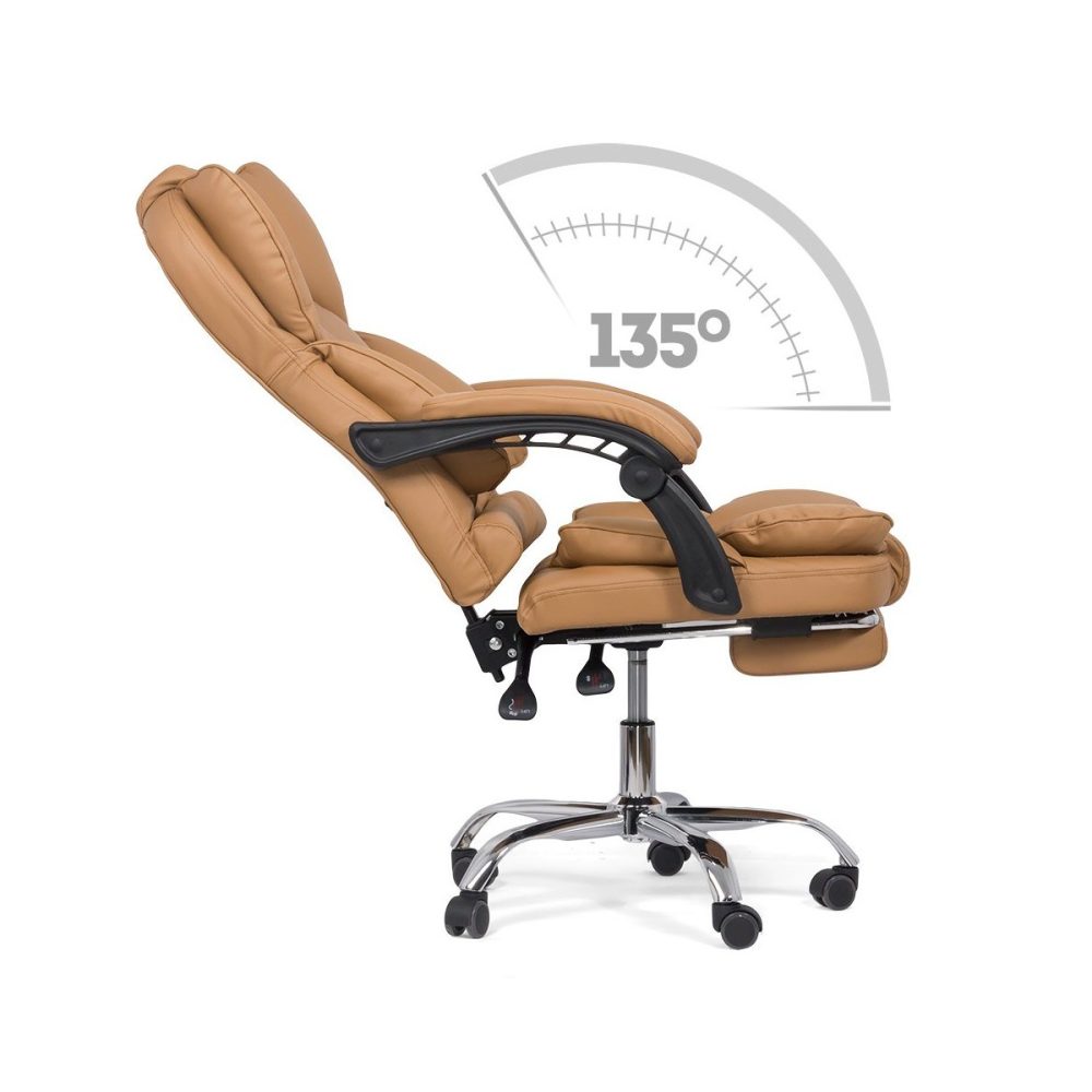Scaun directorial bej OFF 415 – ergonomic, rabatabil, confort premium