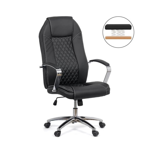 Scaun directorial cu arcuri rezistent 150 KG OFF 313 negru
