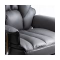 Scaun directorial gri din piele ecologica cu suport pentru picioare OFF 413 - imaginea 2