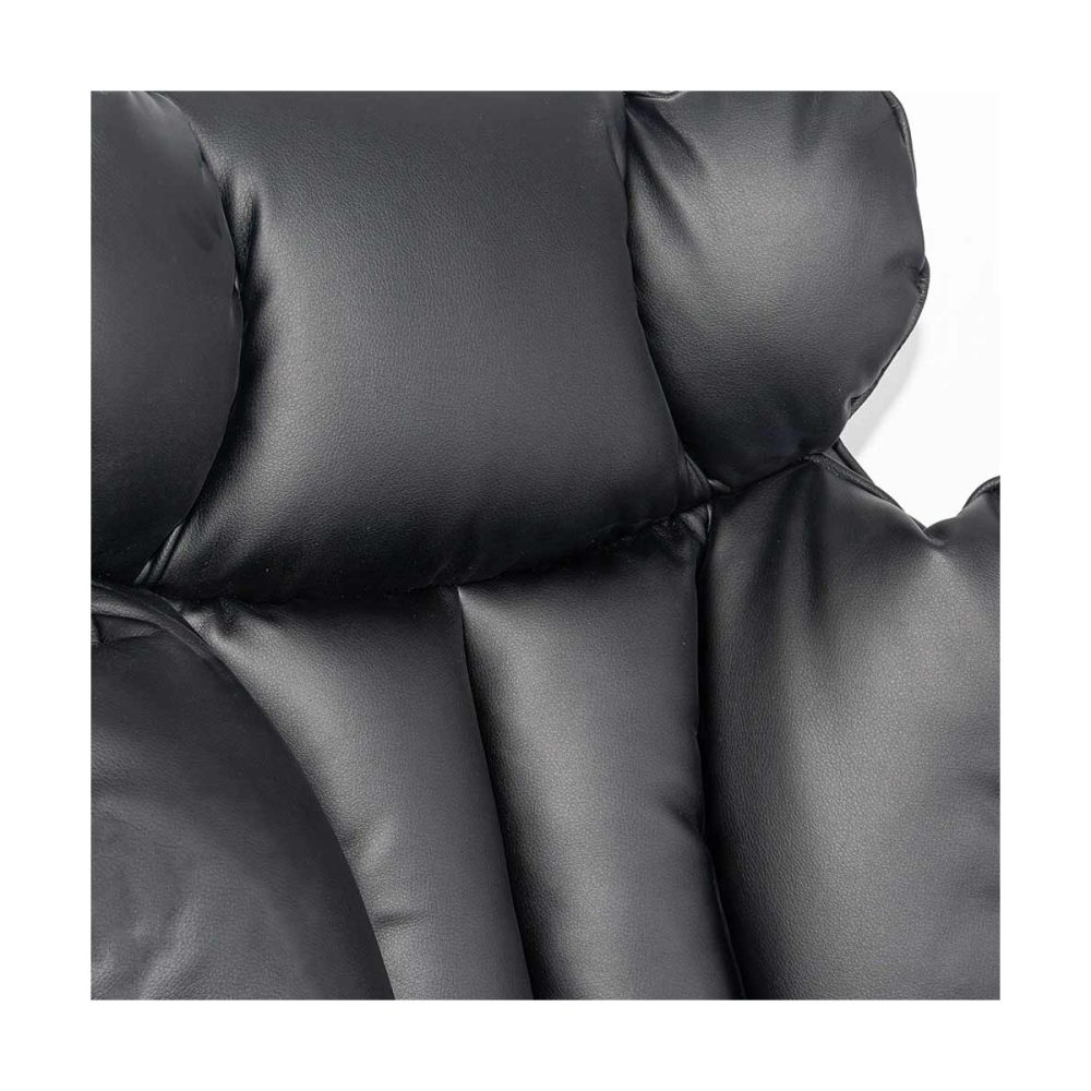 Scaun directorial negru din piele ecologica cu suport pentru picioare OFF 413