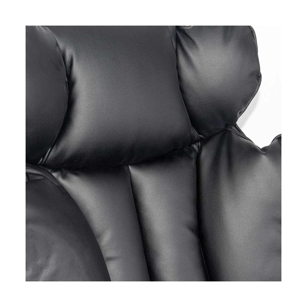 Scaun directorial negru din piele ecologica cu suport pentru picioare OFF 413